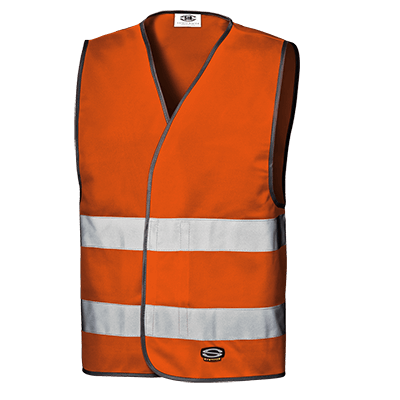 STRAP waistcoat, HI-VIS ORANGE