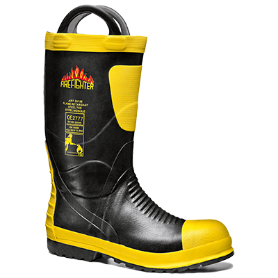 FIREFIGHTER boot 9677, BLACK/YELLOW