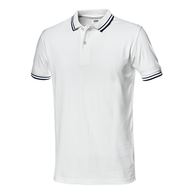 SALSA polo shirt, WHITE/BLUE