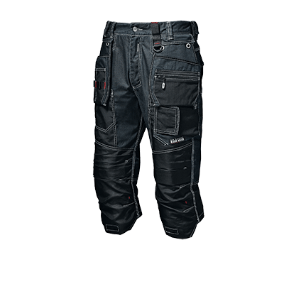 HEAVY DENIM CAPRI trousers, BLUE