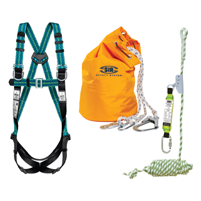 Roofing fall protection kit