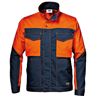 FUSION short jacket MASSAUA, BLUE/ORANGE