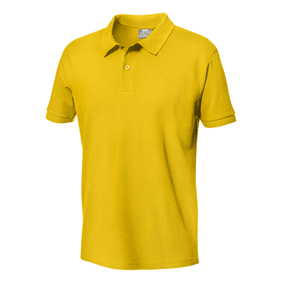PIQUET short sleeve polo shirt, YELLOW