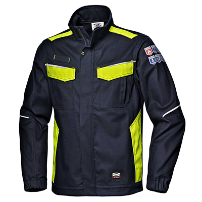OPERATION POLYTECH STRETCH jacket, BLUE/HI-VIS YELLOW