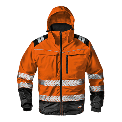 ANDROMEDA jacket, HI-VIS ORANGE/BLACK