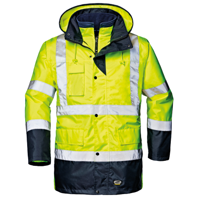 MOTORWAY SPLIT jacket, HI-VIS YELLOW/BLUE