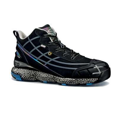 SNAKE ankle high shoe, BLACK