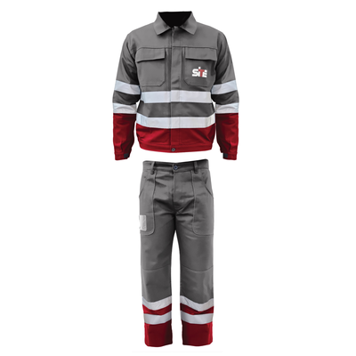 SITE FUSTAGNO 300gr work suit, GREY/RED