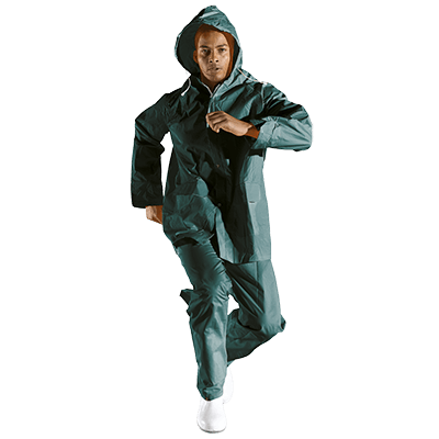OCEAN rain set, DARK GREEN