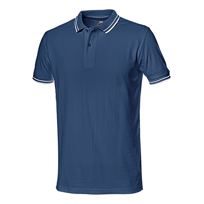 SALSA polo shirt, BLUE/WHITE