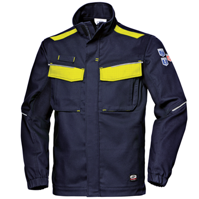 POLYTECH STRETCH jacket, BLUE/HI-VIS YELLOW