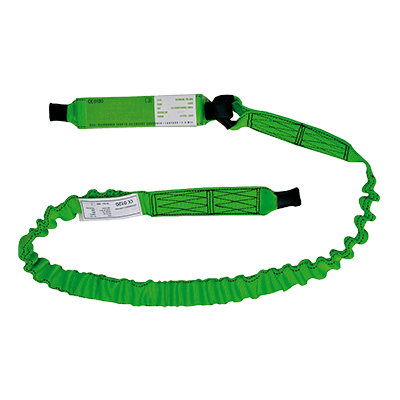 Elasticated webbing lanyard w/energy abs