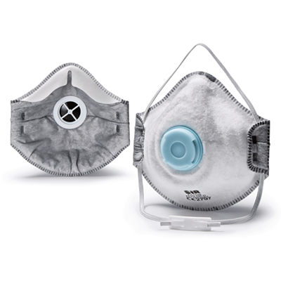 Premium respirator FFP2 NR D carbon w/v