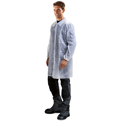 POLIFILM labcoat polypropylene, WHITE