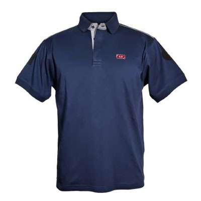 PIQUET polo s/sleeve GD w/embroidery, GREY