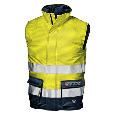 MICROLINES bodywarmer, HI-VIS YELLOW/BLUE