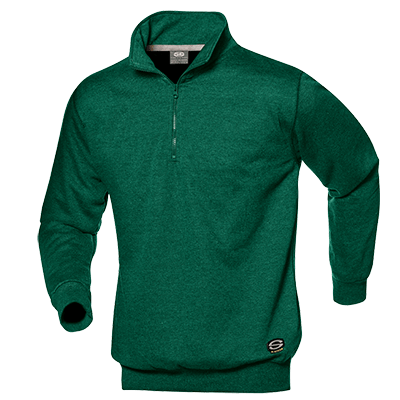 SIRFLEX zip collar sweatshirt, GREEN
