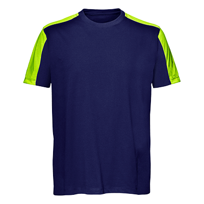 MOON t-shirt, BLUE/YELLOW