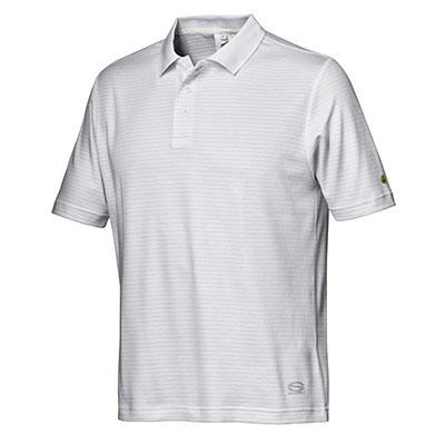 ESD polo shirt, WHITE