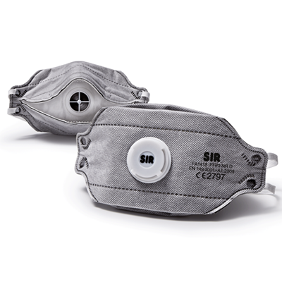 High-eff foldable resp FFP3NRD carb w/v