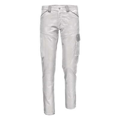 SYMBOL STRETCH TROUSERS, WHITE