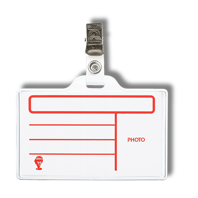 Detachable badge pocket with clip