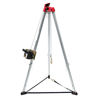 Tripod with rescue lifting device