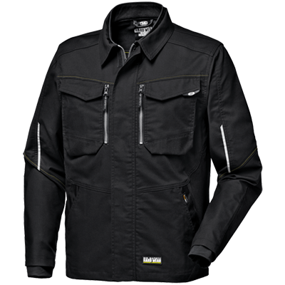 STRETCH CANVAS jacket, BLACK