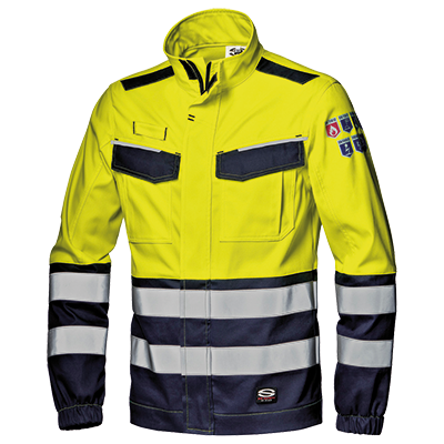 SUPERTECH STRETCH jacket, HI-VIS YELLOW/BLUE