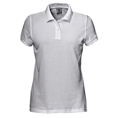 PIQUET ladies' s/sleeve polo shirt, WHITE