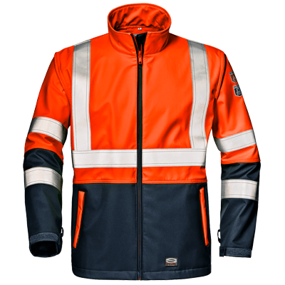 MICROLINES COMPLEX SOFTSHELL, HI-VIS ORANGE/BLUE
