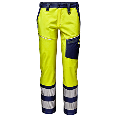 MISTRAL STRETCH trousers, HI-VIS YELLOW/BLUE