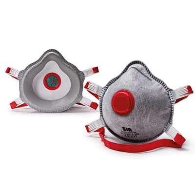 High-eff respirator FFP3 NR carbon w/v