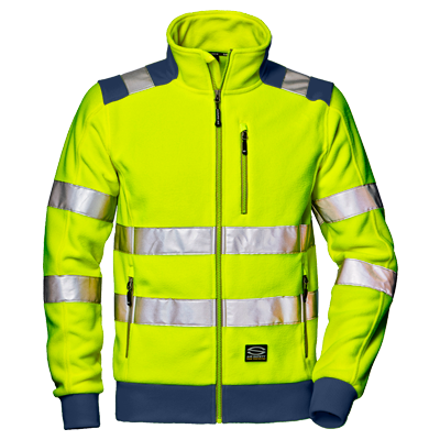 HI-VIS COMFORT fleece, HI-VIS YELLOW/BLUE