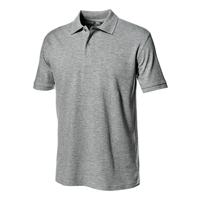 PIQUET short sleeve polo shirt, MELANGE GREY