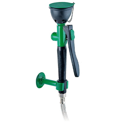 Wall-mounted eye and face wash