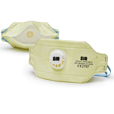 High-eff foldable respirator FFP3NRD w/v