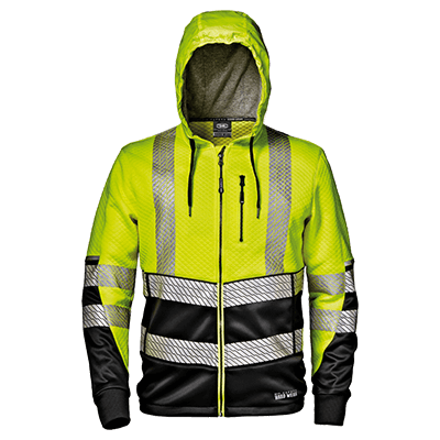 ARROW sweatshirt, BLACK/HI-VIS YELLOW