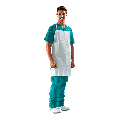 CHEMTEX apron (box 100 pcs), WHITE