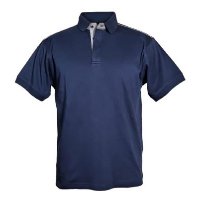 Interlock polo short sleeve GD, BLUE