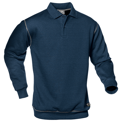 SIRFLEX polo sweatshirt, DARK BLUE