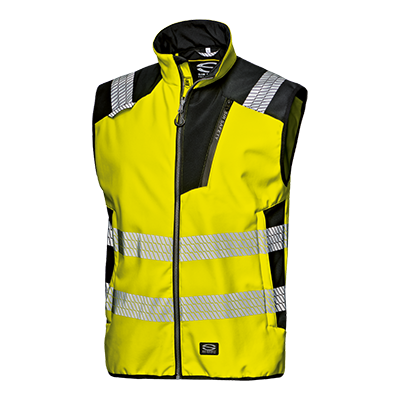 STORM RUSH bodywarmer, HI-VIS YELLOW/BLACK