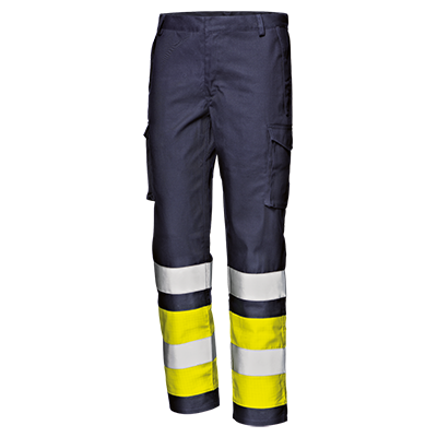 OPERATION SUPERTECH class 1 trousers, BLUE/HI-VIS YELLOW