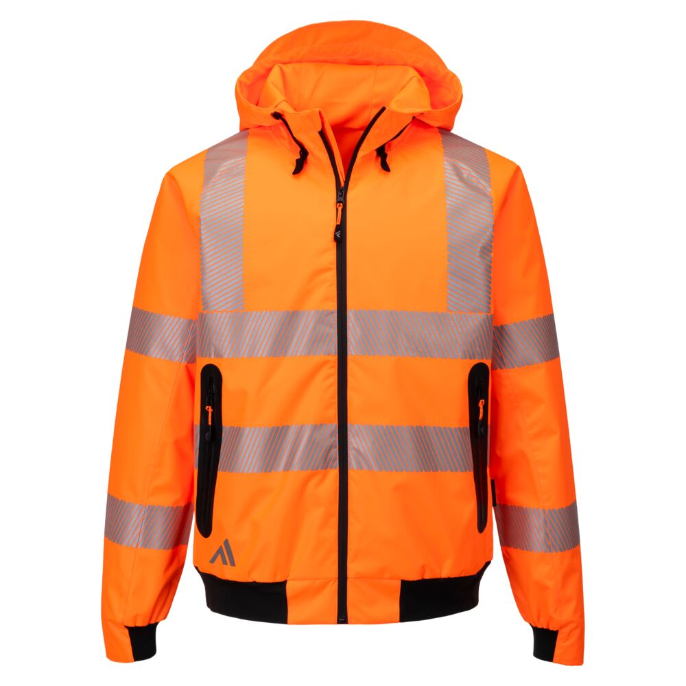 Bluza przeciwdeszczowa ostrzegawcza KX3 Sport Bomber — Pomarańczowy