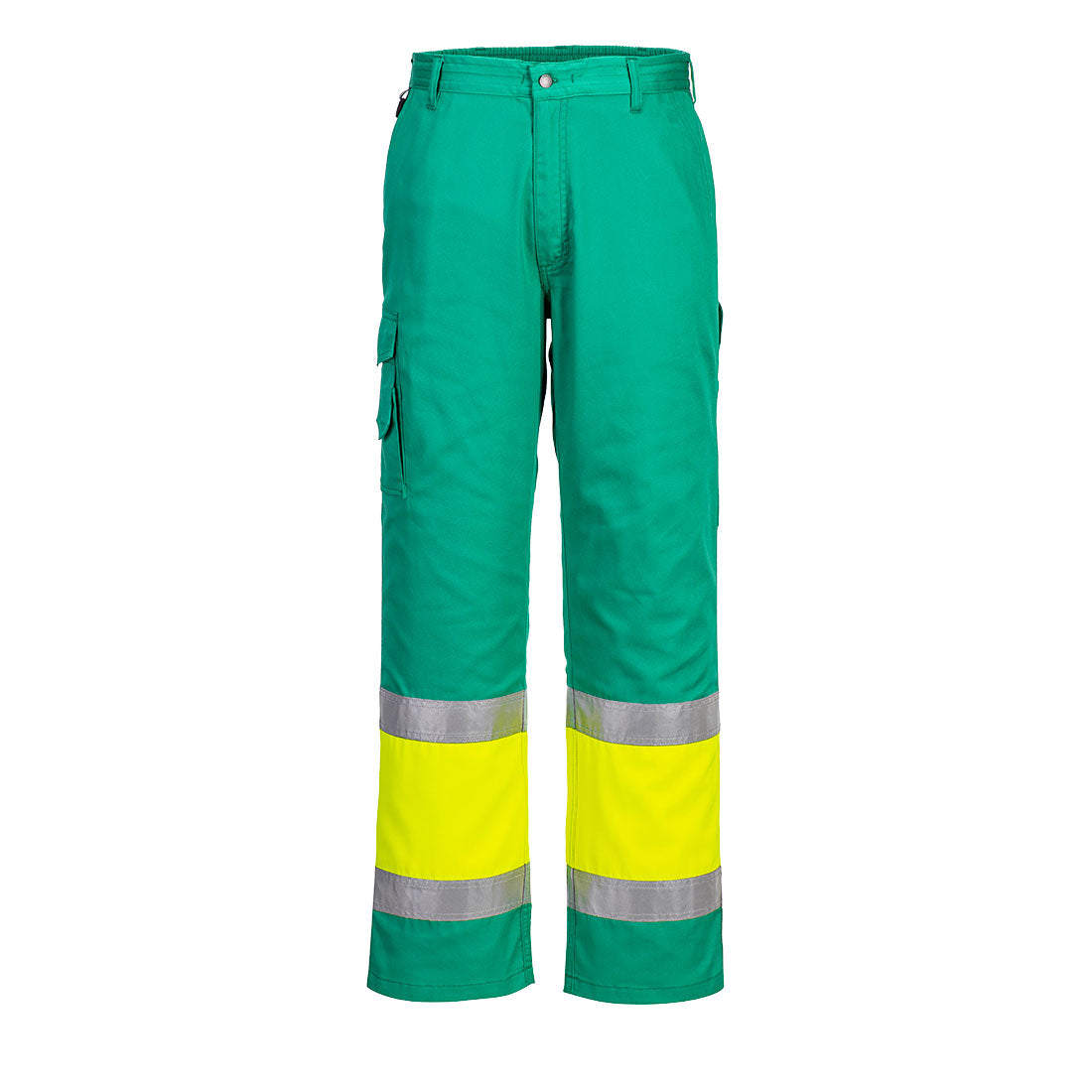 Lekkie spodnie serwisowe Hi-Vis Klasy 1 — Żółty/Morski