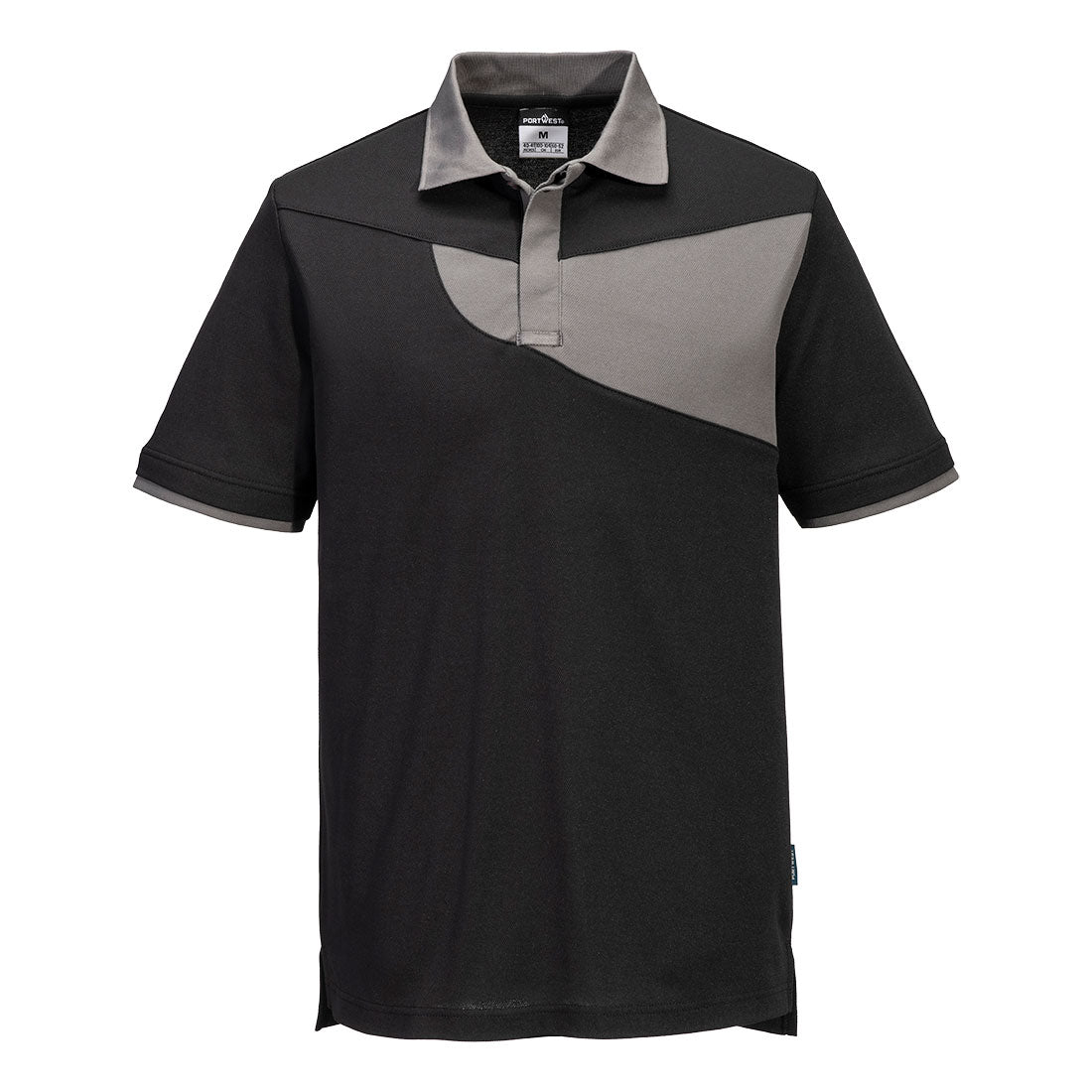 Koszulka Polo PW2 — Czarny/Szary