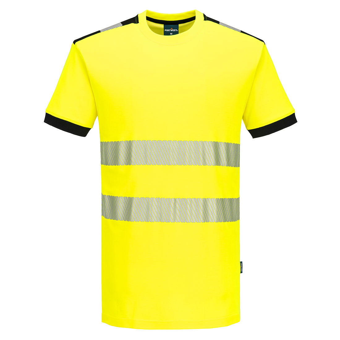 PW3 Hi-Vis T-Shirt  S/S — Żółty/Czarny