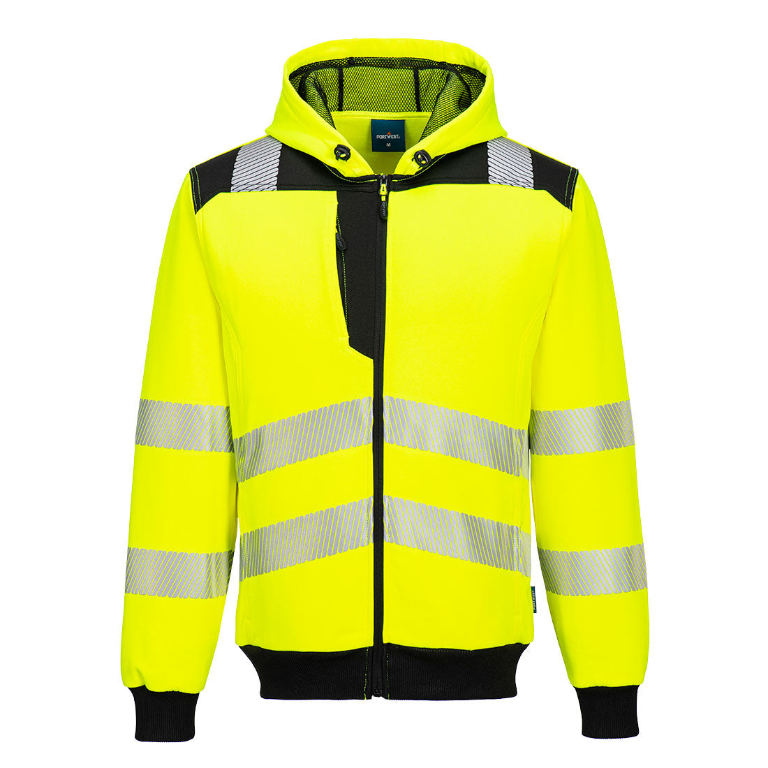 Bluza ostrzegawcza PW3 z kapturem — Żółty/Czarny