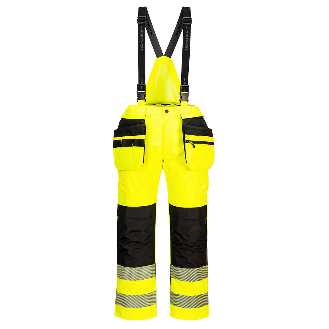Ogrodniczki ostrzegawcze PW3 Hi-Vis Rain — Żółty/Czarny