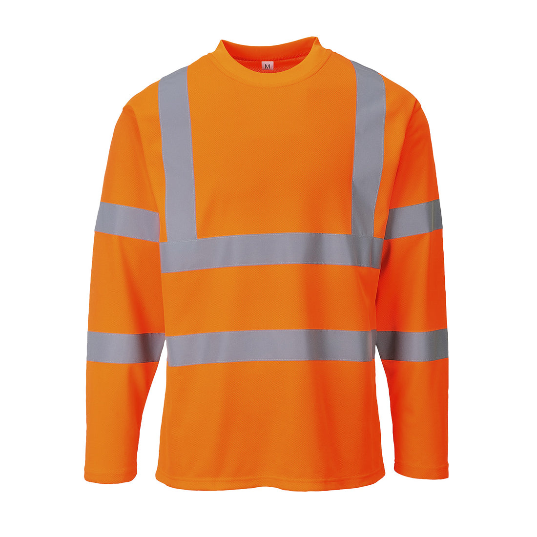 T-shirt ostrzegawczy z długimi rękawami — Pomarańczowy